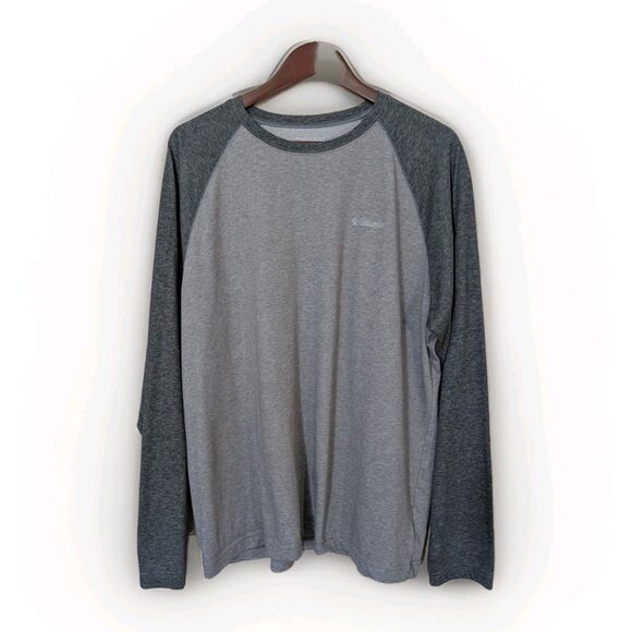Columbia Other - Columbia Mens XL Omni Wick Gray Raglan Long Sleeve Logo Tee 2 Tone